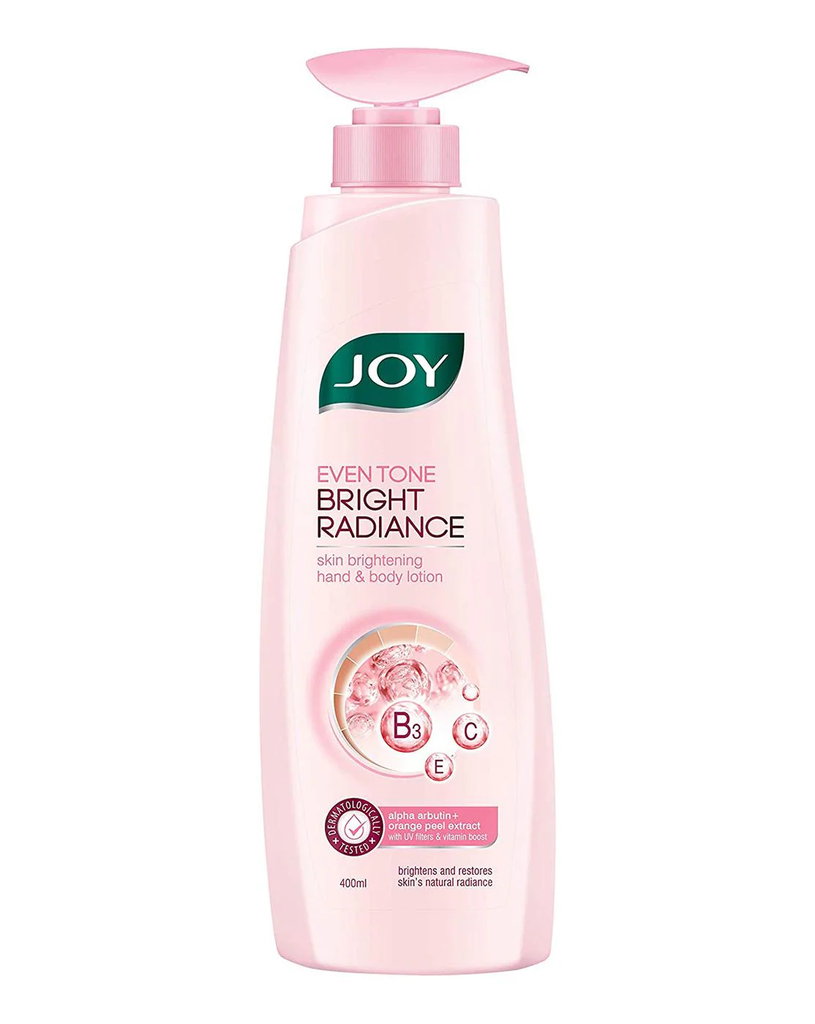 Joy Even Tone Bright Radiance Skin Brightening Hand and Body Lotion, 400ml