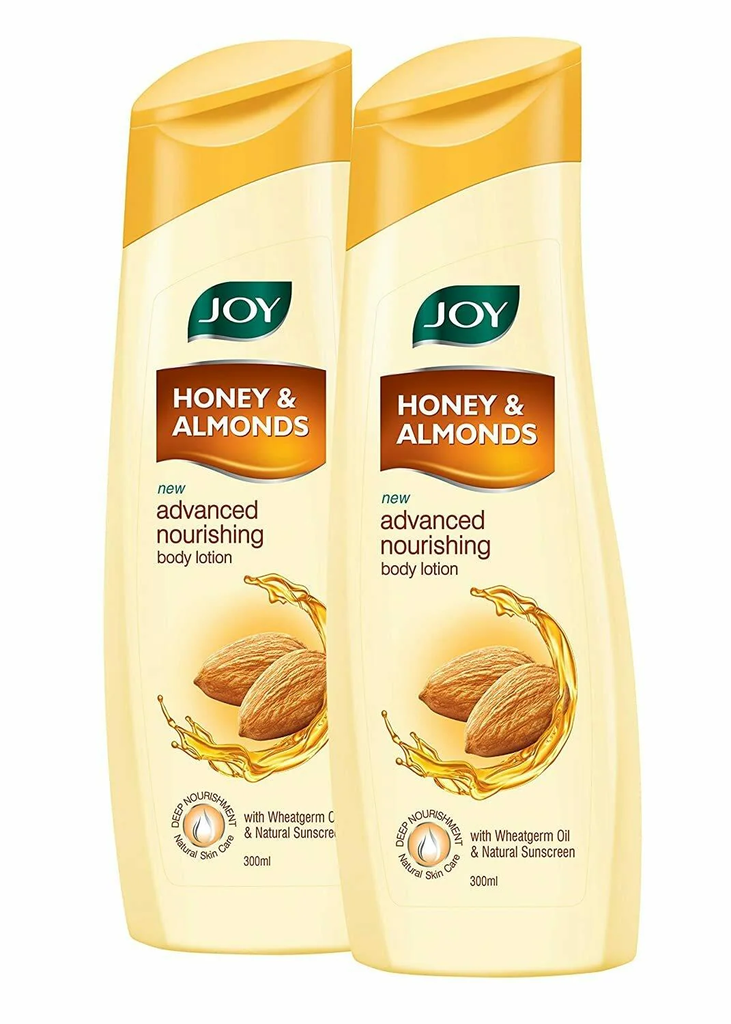 Joy Honey and Almonds Nourishing Body Lotion, 300ml (Pack of 2)