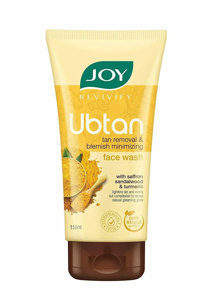 Joy Revivify Ubtan Tan Removal and Blemish Minimizing Face Wash, 150ml (Pack of 1)