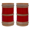 Lucky Jewellery Red Designer Chura Bridal Wedding Punjabi Choora Fashion Jewellery Chuda Set (2072-M1C1-LOVESEERET-R22)
