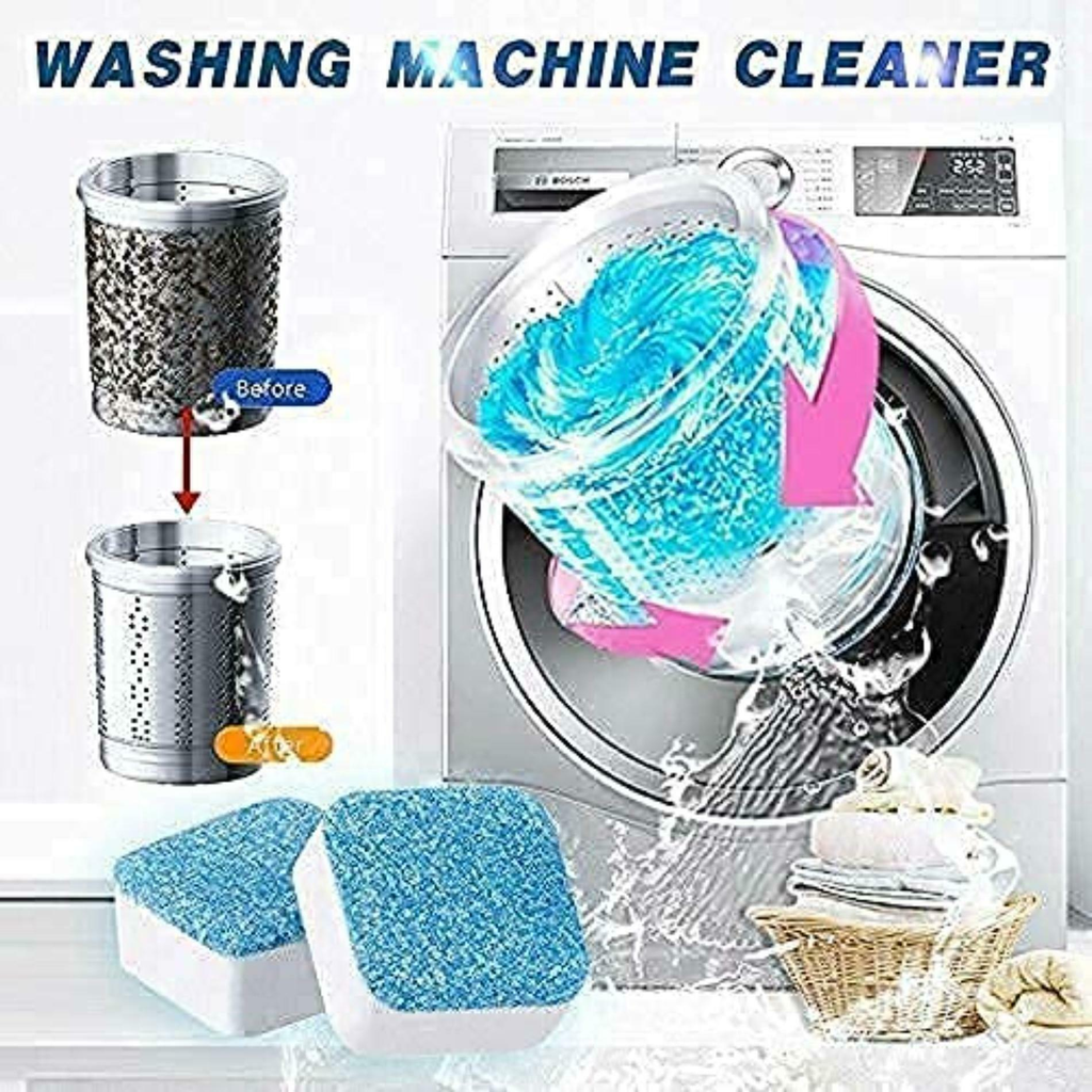 NEPROENT Washing Machine Cleaner Descaler Deep Cleaning Tablets For Front Loader & Top Load Washer, Clean Inside Drum And Laundry Tub Seal Washing Machine Cleaner Tablets (pack of 12)