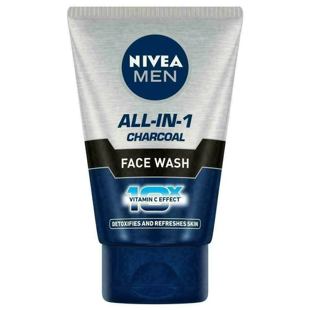 Nivea Men All-In-1 10X Vitamin C Charcoal Effect Face Wash 100 g