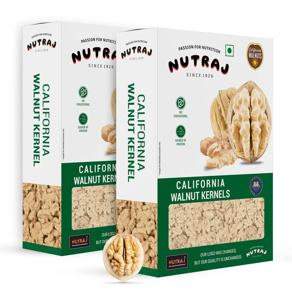 Nutraj 100% Natural Dried Premium California Walnut Kernels, 500g (2 X 250g)