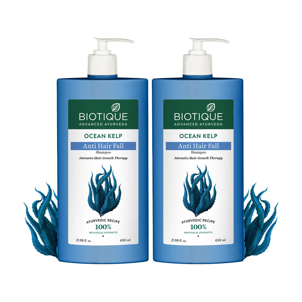 Biotique OCEAN KELP Anti Hair Fall Shampoo 650ml - Buy 1 Get 1 FREE