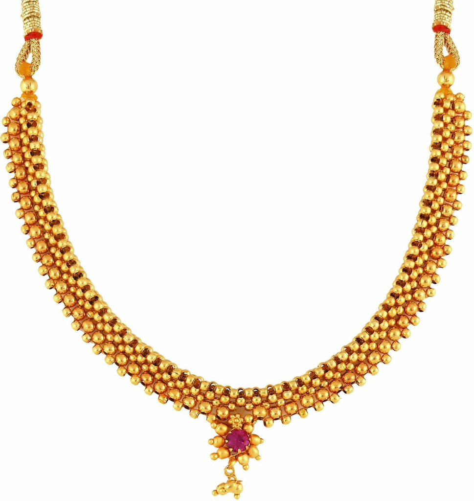 Shivay Gold Plated Brass, Metal And Copper Necklace (Girls And Women)