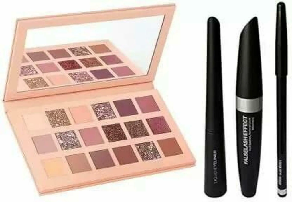 Toroka Women Eye Makeup Combo (Eyeshadow, 3 In 1 Eyeliner, Black Mascara 36 g)
