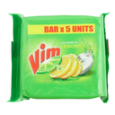 Vim Lemon Dishwash Bar 5 x 110 g