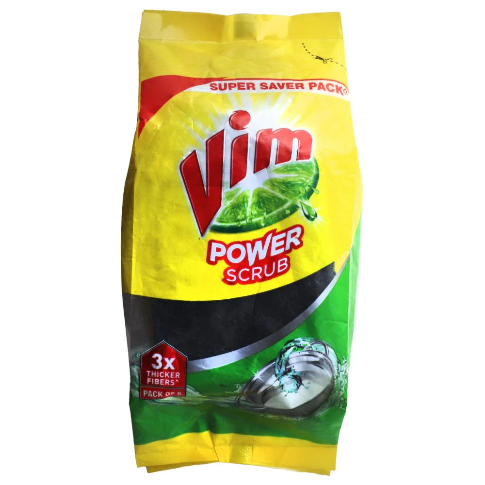 Vim Power Scrub (7 cm x 10.5 cm) 5 pcs
