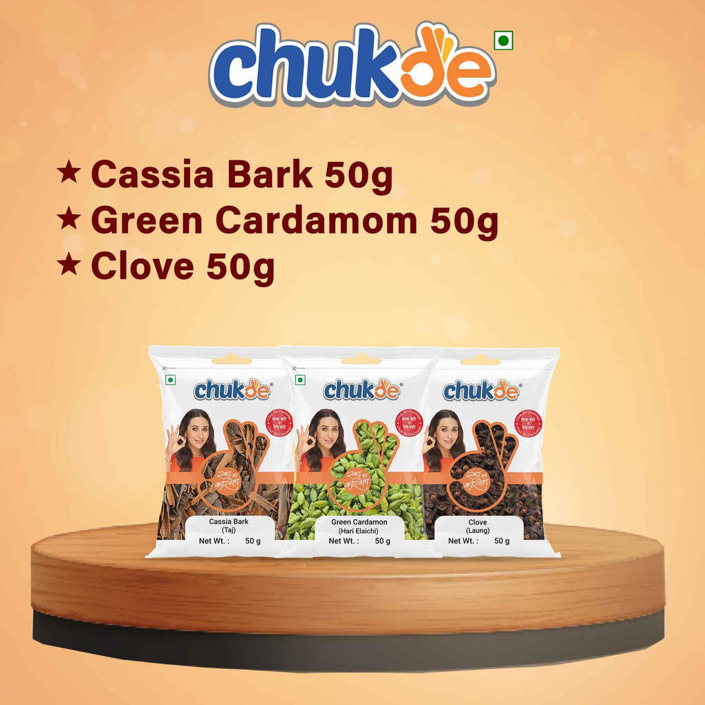 Spice Combo: Cassia Bark, Green Cardamom, Clove 10% off