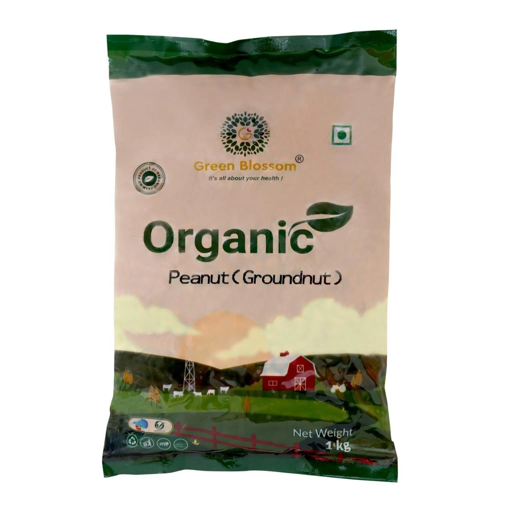 Organic Peanut (Groundnut) - 1Kg (Pack of 1, 1 Kg) I Green Blossom