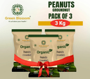 Organic Peanut (Groundnut) - 3 Kg (Pack of 3 , 1 Kg) I Green Blossom