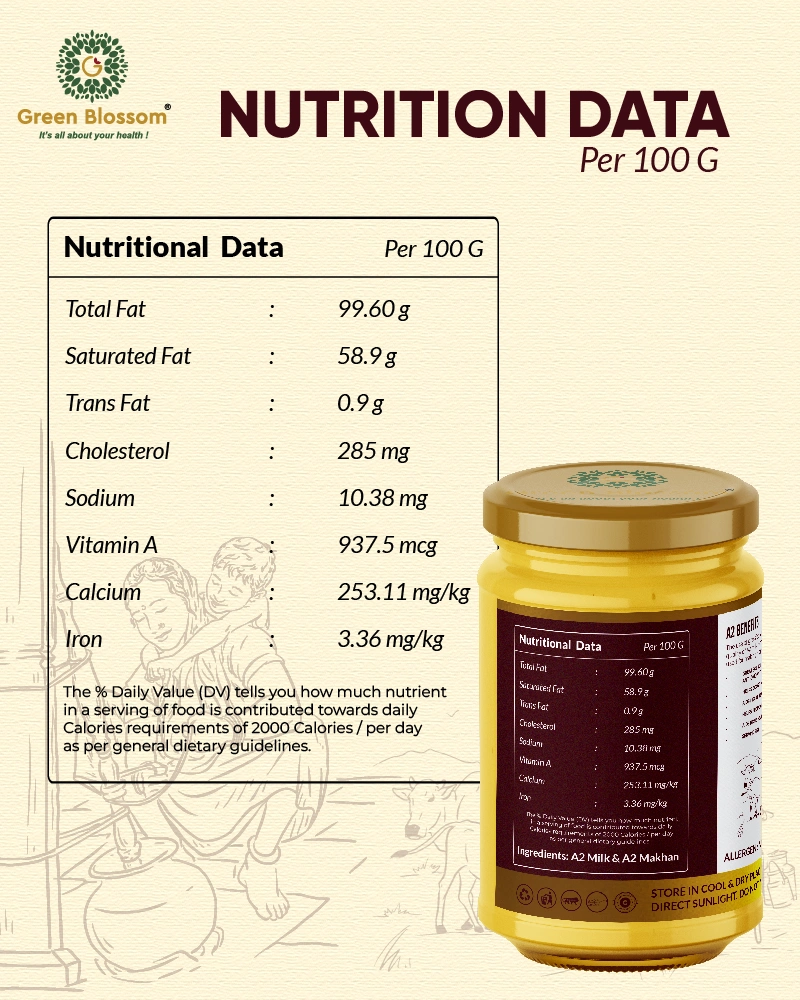 A2 Gir Cow Ghee - 500 ML | Vedic Bilona Ghee by Green Blossom Agritech Ventures