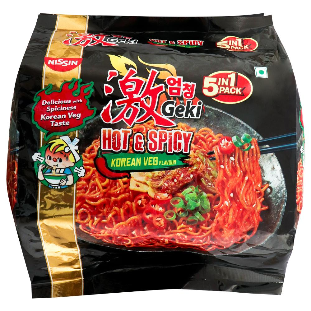 Geki Nissin Hot & Sour Korean Veg Noodles 400 g