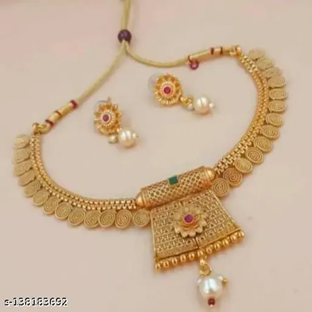 AAFIYA Present Necklaces & Pendants-01-Free Size-Gold (Gold)