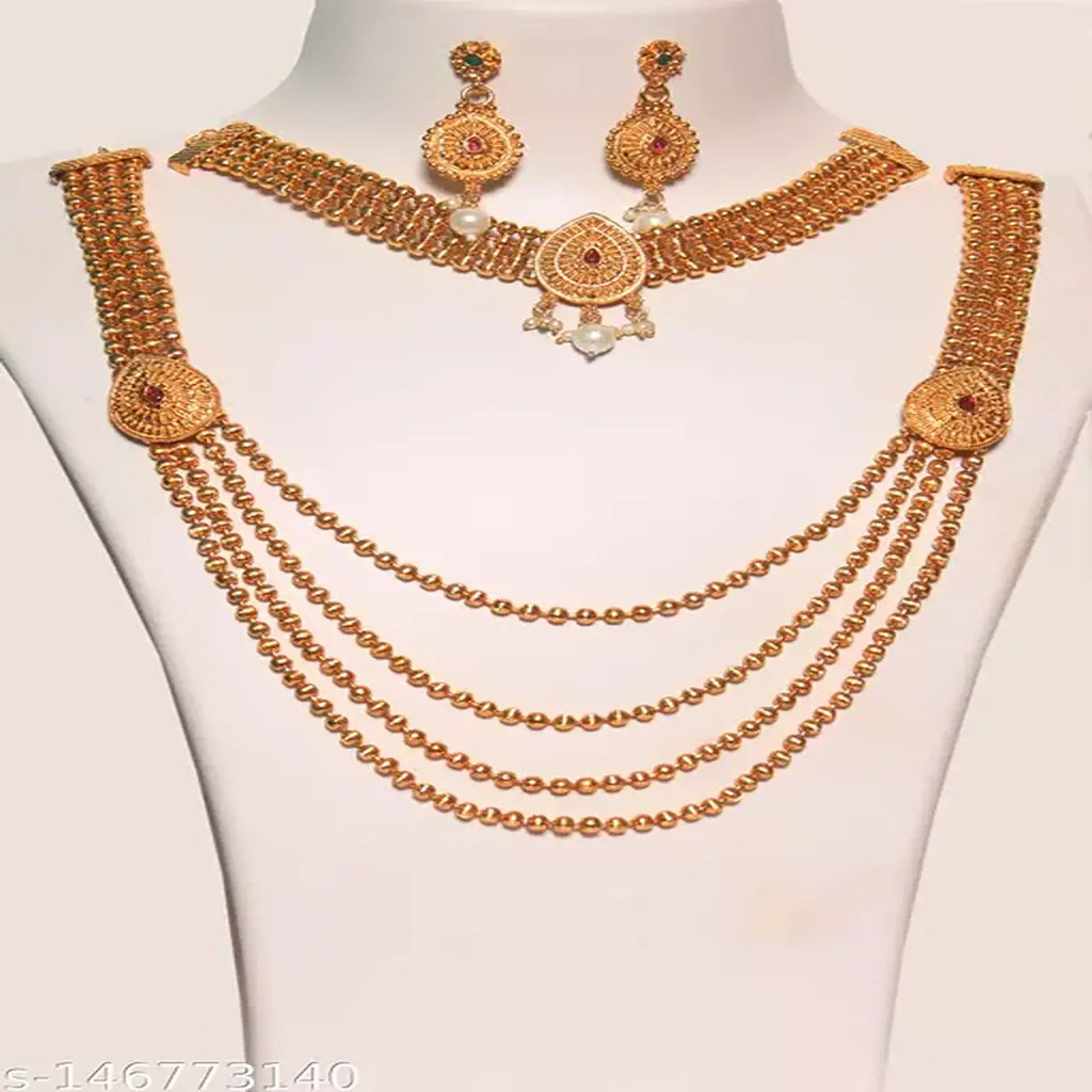 AAFIYA Present Necklaces & Pendants-22-Free Size-Gold