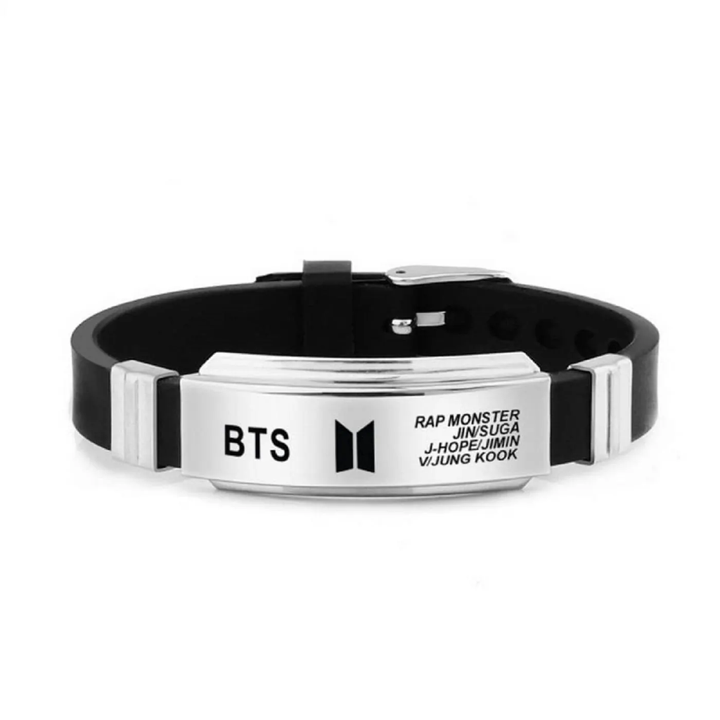 AJS BTS Signature Silicon Bracelet For Unisex Adult, Hand Bracelet (Pack of 1)