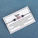 AJS Women's Beads Bracelet Braided Rope Handmade Crystal Stone Boho Bracelet Jewelry Gifts For Women