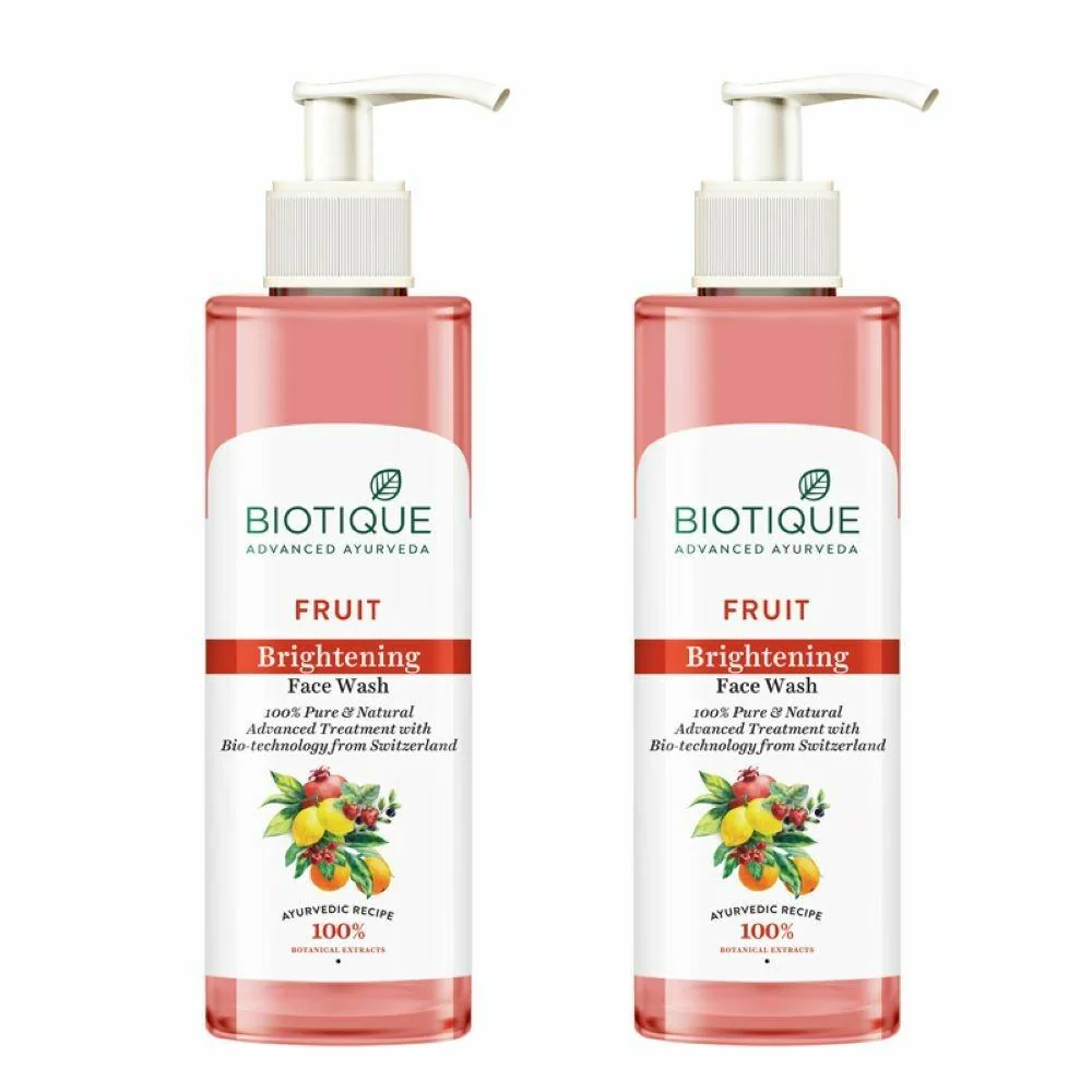 Biotique Fruit Brightening Face Wash 200ml (Pack of 2)