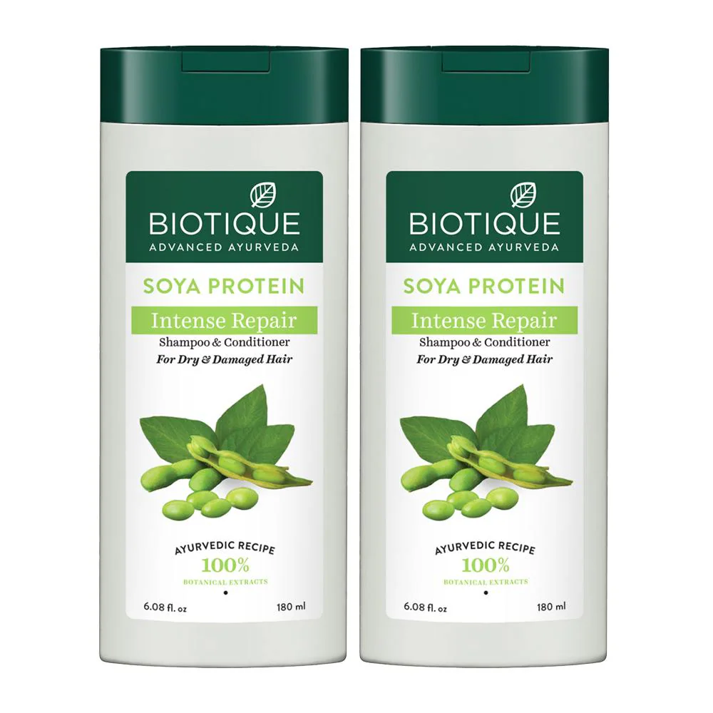 Biotique Soya Protein Fresh Nourishing Shampoo 180 ml (Pack of 2)