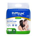 Bumtum Baby Diaper Pants, Large Size, 74 Count, Double Layer Leakage Protection, Aloe Vera (Pack of 1)