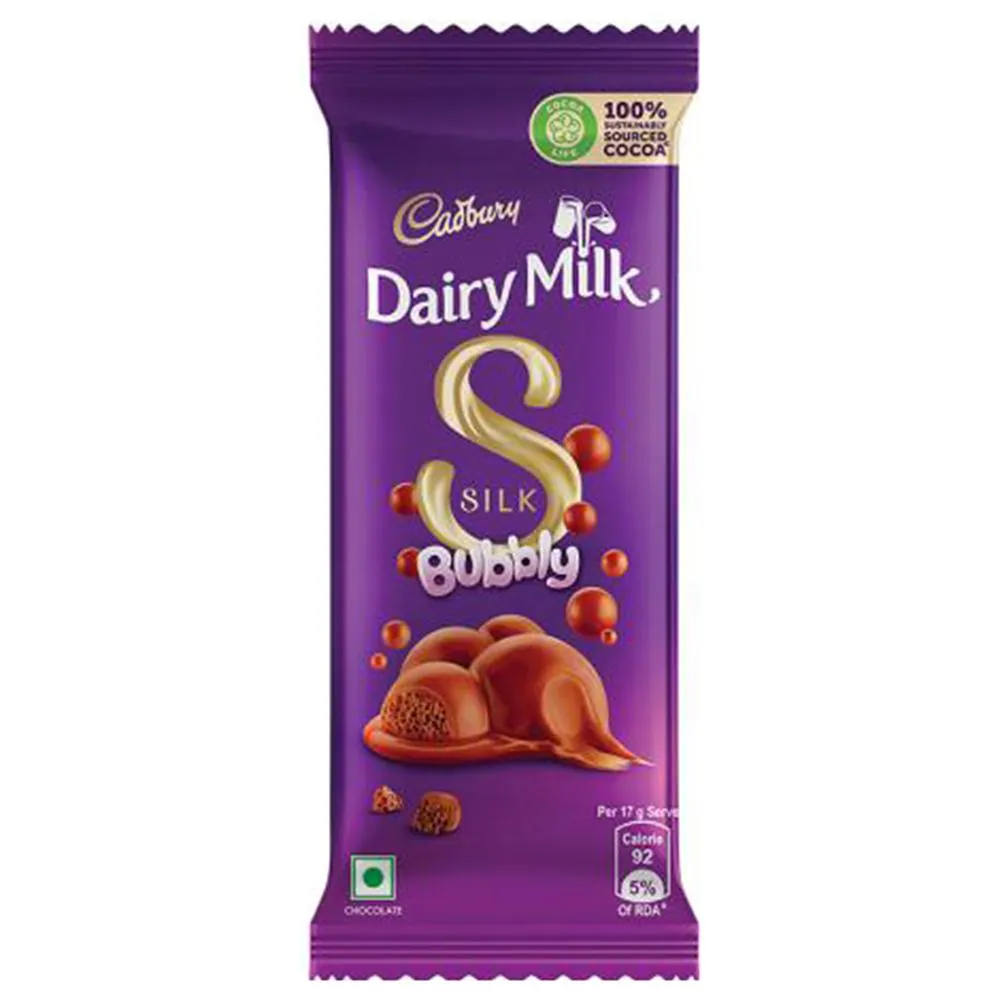 Cadbury Dairy Milk Silk Bubbly Chocolate Bar 120 g