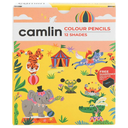 Camlin Assorted Wooden Colour Pencils With Free Sharpener (12 Shades)