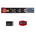 CAMLIN SUPREME TRIANGULAR RT PENCILS SET OF 10 WITH RUBBER TIP PACK OF 6