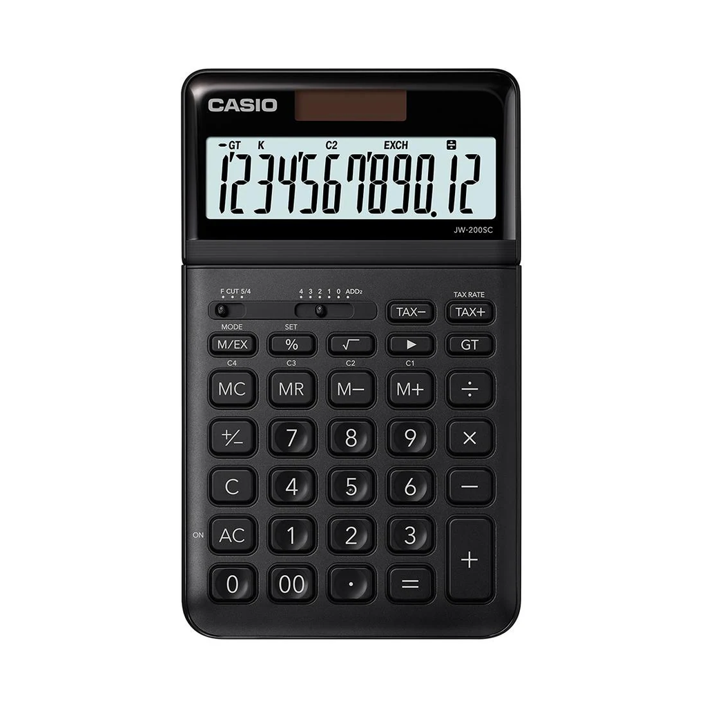 Casio JW-200SC-BK Premium & Stylish Calculator (Black)