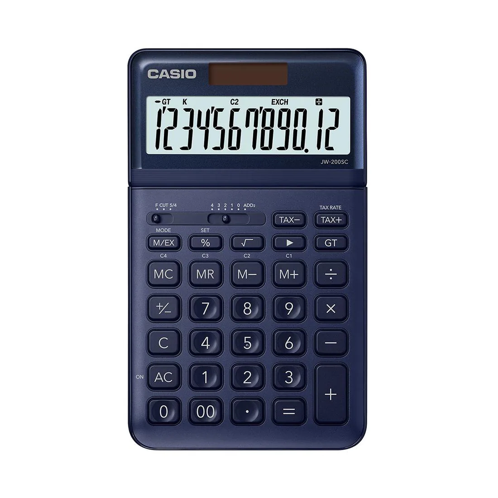 Casio JW-200SC-NY Premium & Stylish Calculator (Dark Blue)