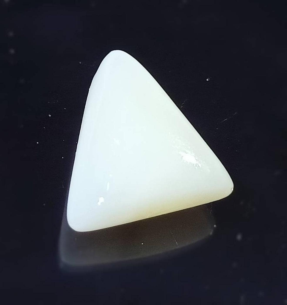 Chopra Gems 7.25 Ratti Triangle White Coral Stone (Men and Women)
