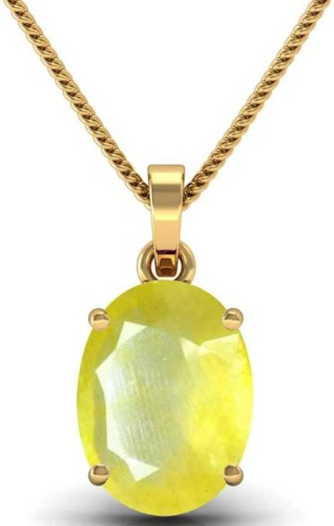 Chopra Gems Stone Pendant Locket Yellow