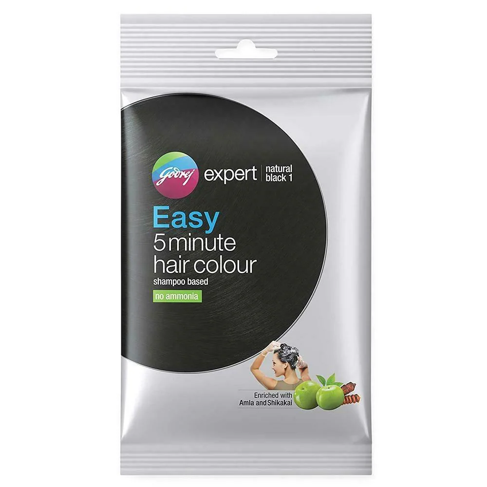 Godrej Expert Easy 5 Minute Hair Colour, Natural Black 20 ml