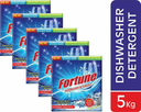 Fortune Dishwasher Detergent Powder- 1 Kg x 5 Pcs - Compatible with All Dishwasher Brands