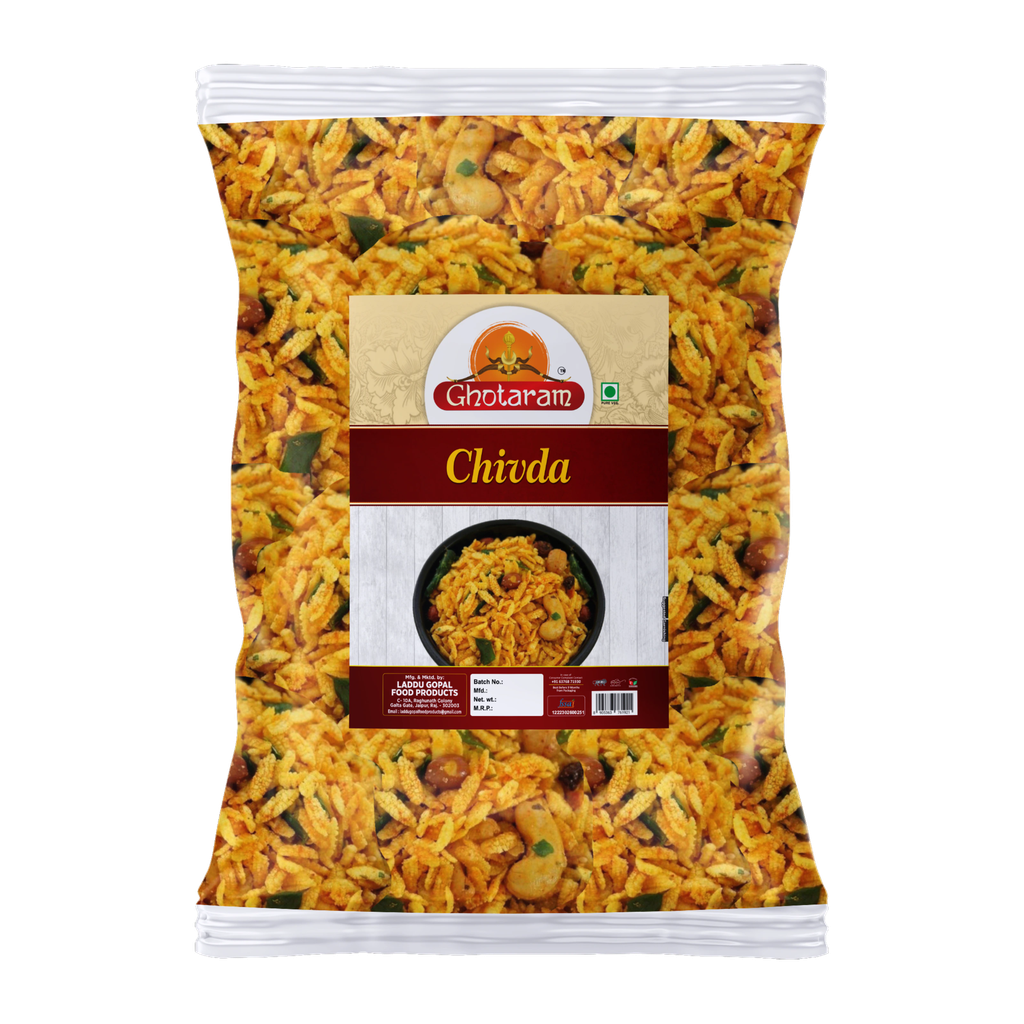 Ghotaram Special Nylon Chivda Paper Poha Cornflakes Chiwda Mixture | Cornflakes Poha Chiwda Mix | Chiwda | Indian Snack | CornFlakes Poha Dry Fruits Namkeen Mixture | Chiwda Namkeen-250*1Pack