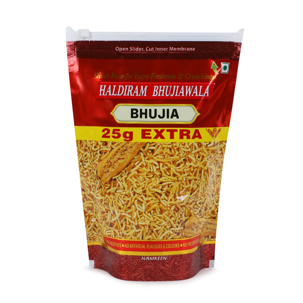 Haldiram Bhujiawala Bhujia Namkeen 800 Grams Pack Of 4 ( 25 Grams Extra Each )