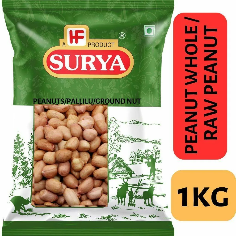 HF, Surya 1kg Peanut Whole | Raw peanut | Ground Nut | 100% Natural| Best Whole Spices