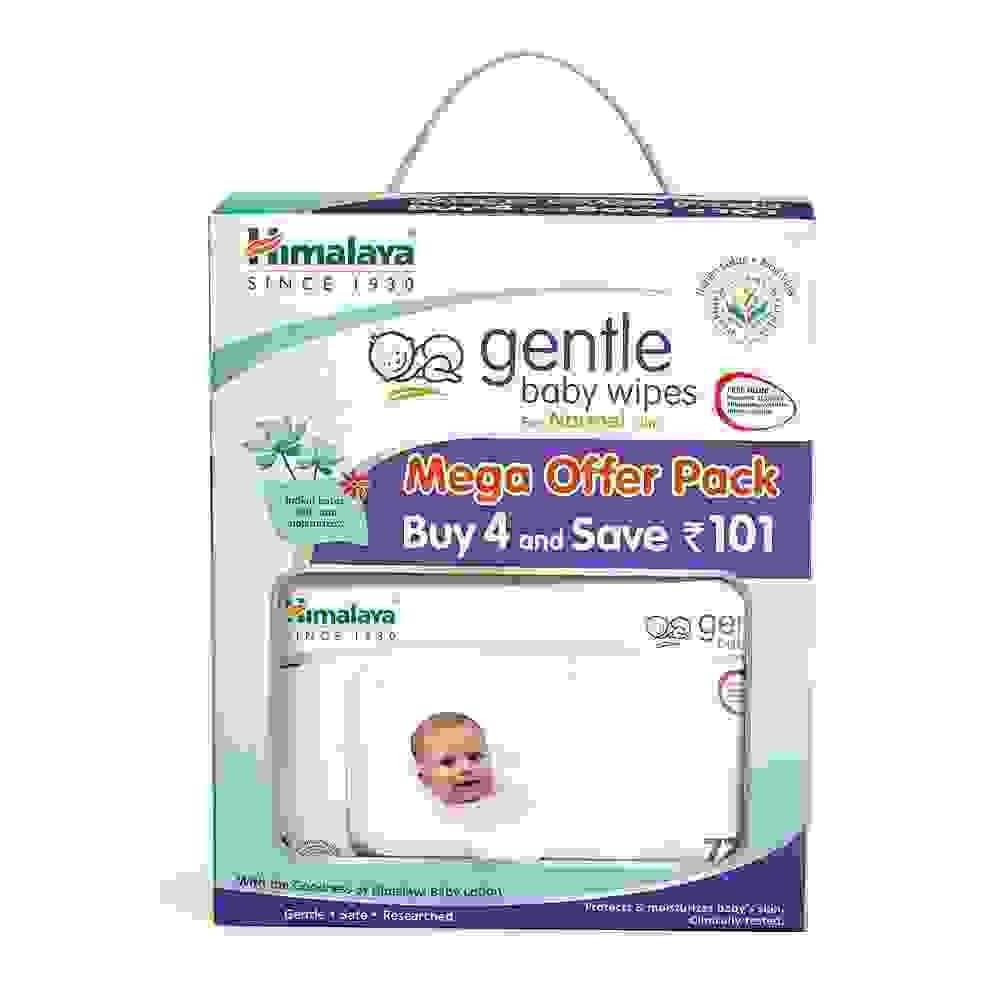 Himalaya Gentle Baby Wipes With Indian Lotus & Aloe Vera, 72 Wipes (Pack of 4)