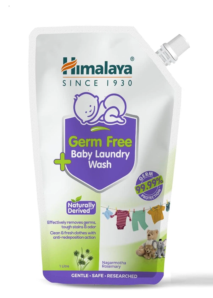 Himalaya Germ-Free Baby Laundry Wash 1 litre (Pouch) | Baby Liquid Detergent