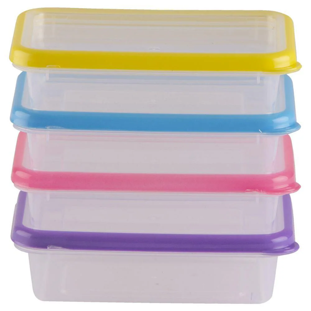 Home One Assorted Plastic Container 180 ml (Set of 4)