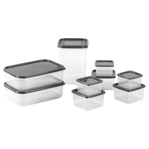 Home One Classic Assorted Colour Plastic Container (Set of 9)