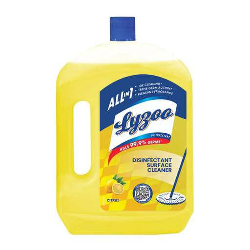 Lyzoo Floor Cleaner, Disinfectant Surface Cleaner Citrus 2 lt