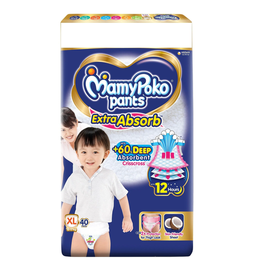 MamyPoko Pants Extra Absorb  XL40 |Baby Diapers |XL |40 count