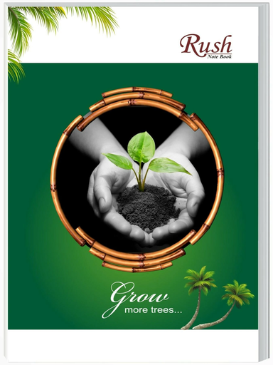 Rush Semi Rough A4 Notebook Ruled (268 Pages) - Pack of 3