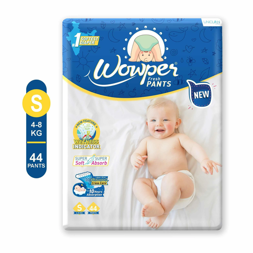 Wowper Fresh Pant Style Diaper New Small (S) 40Count (4-8 kg)