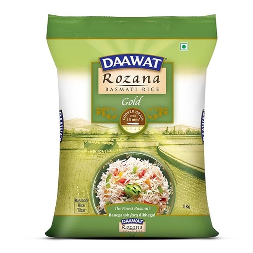 [daawat-rozana-gold-basmati-rice-5kg-for-everyday-consumption-cooked-grain-upto-15mm-naturally-aged] Daawat Rozana Gold Basmati Rice 5Kg| For Everyday Consumption| Cooked Grain Upto 15mm*| Naturally Aged