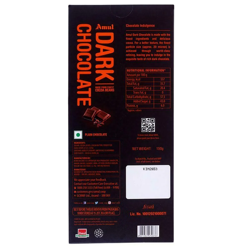 Amul Dark Chocolate 150 g