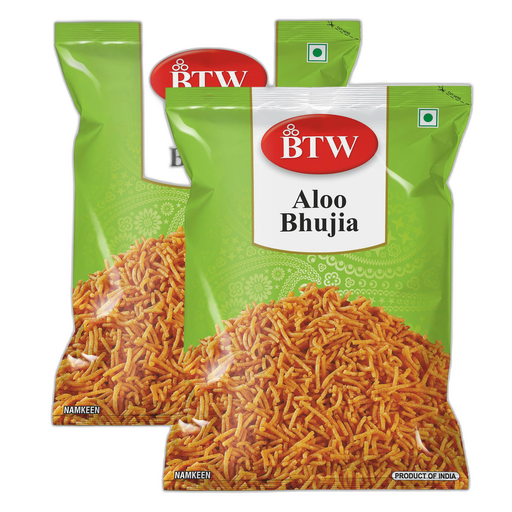BTW Aloo Bhujia Namkeen 400g (200g X 2) | Tasty Namkeen Aloo Bujia Bhujiya Sev Snacks