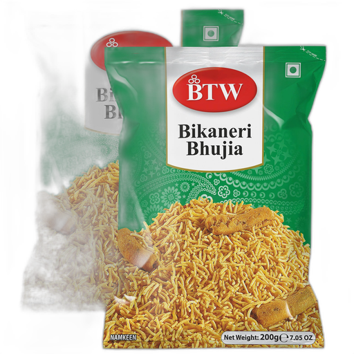 BTW Bikaneri Bhujia Namkeen 400g (200g X 2) | Tasty Namkeen Bhujiya Indian Snacks