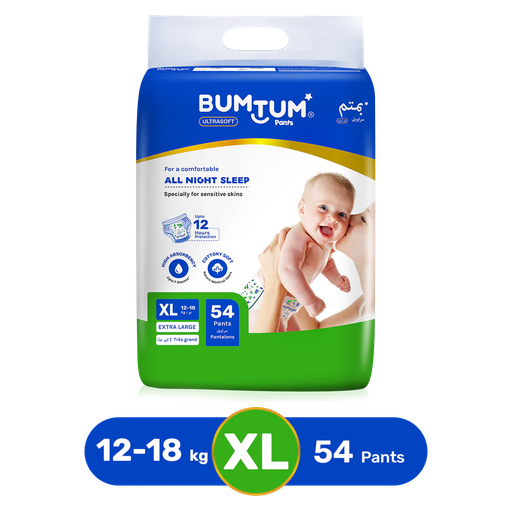 Bumtum Baby Diaper-Extra Large (54 pcs)