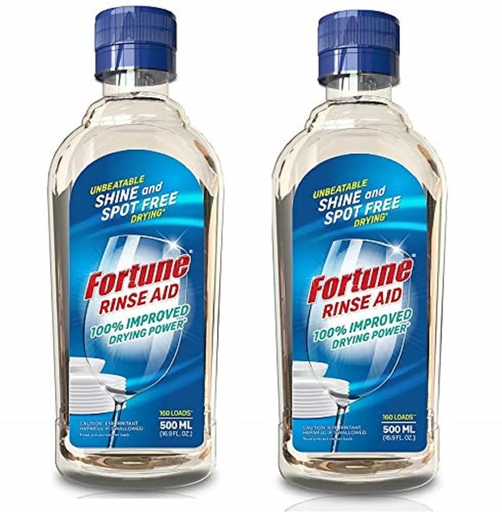 Fortune Dishwasher Detergent Rinse Aid 500 ml liquid (2 Units X 500 ml)